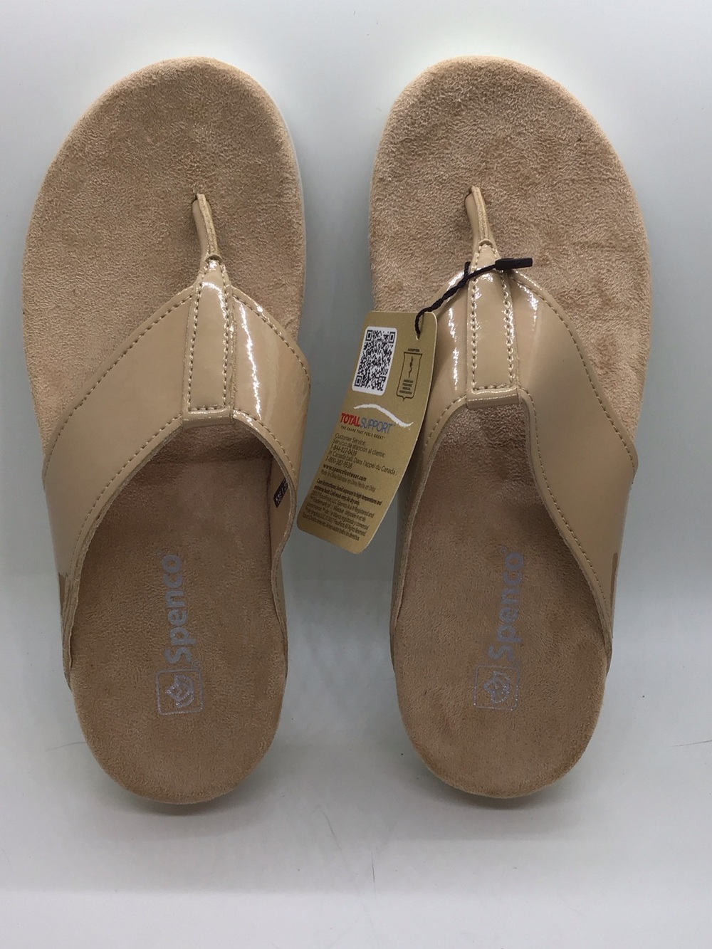 Spenco Women's Beige Thong Sandals - Cushioned Comfort